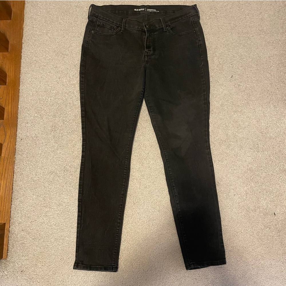 Old‎ Navy Original Skinny Mid Rise Faded Black Size 8S